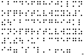 Ejemplo de fuente Braille Extended